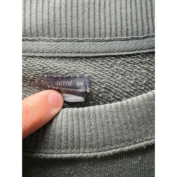 Aerie cozy crew neck pullover sweater womens small slouchy lounge comfort‎ soft - Picture 3 of 8